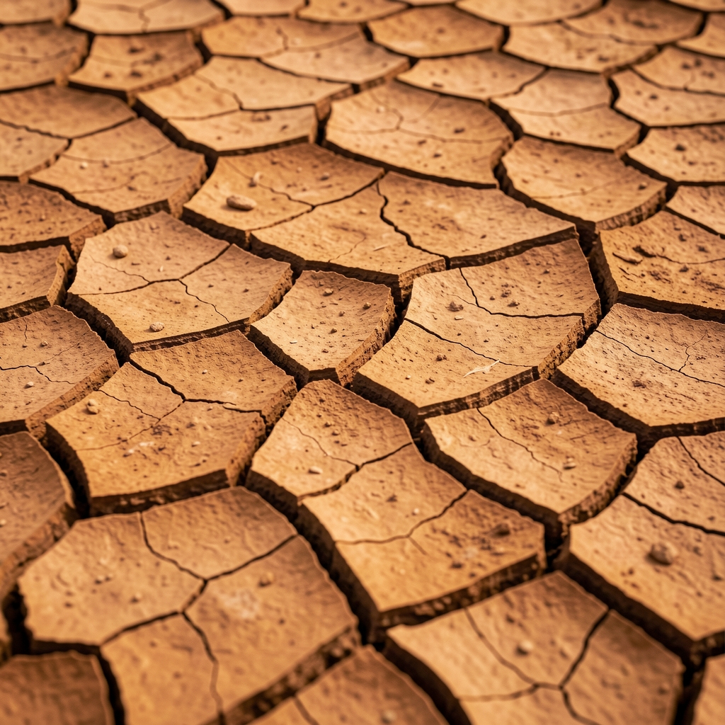 Nahaufnahme von verwittertem Holzstück mit tiefen Maserungsrissen auf einem dunklen Hintergrund, kinematographische Stimmungsbeleuchtung